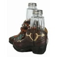 thumbnail image 6 of Rustic Cowgirl Turquoise Flowers Stars Double Boots Salt Pepper Shakers Holder, 6 of 9