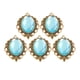 thumbnail image 5 of 5 Unids / pieza Ronda Colgante De Aleación De De Imitación Para Las Mujeres Teléfono Clave Decoración Accesorio Azul ácido Macarena Aleación de cristal colgante, 5 of 8