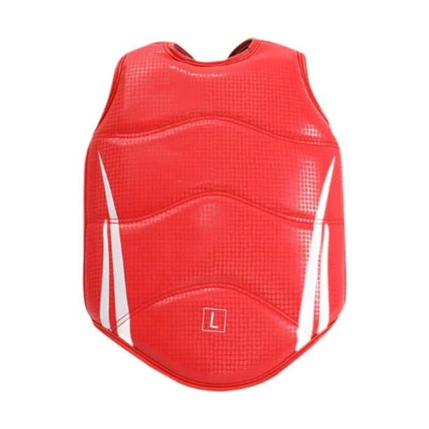 Chaleco protector de Taekwondo para entrenamiento de boxeo y muay thai. L roja