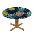 thumbnail image 3 of JEUXUS Pineapple Round Tablecloth with Elastic Edge Fitted Pineapple Table Cover Waterproof Table Cloths Indoor Outdoor Modern Tables Decoration for Dining Table,Picnic,Party, 3 of 7