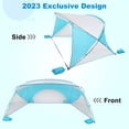 thumbnail image 3 of Zimtown Beach Tent UPF 50+ Sun Shelter Silver Coating Canopy with Extended Lightweight Porch Tent for Beach Sun Shade Fishing Hiking 7.87x5.9ft, 3 of 7