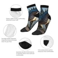 thumbnail image 3 of Goofa Wild Blue Cool Dragon Pattern Non Slip Socks with Grips for Elderly, Crew Socks Yoga Hospital Socks Cushioned Sole Gripper Socks for Men Women, 3 of 5