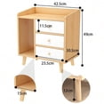 thumbnail image 3 of Mesita de Noche con 3 Cajones y Estante de Almacenamiento, Mesa Auxiliar Multifuncional para Recámara, Sala, Sofá, Cama u Oficina, 3 of 7