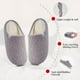 thumbnail image 5 of Zapatillas para hombre y mujer, mocasines suaves y acogedores, de espuma viscoelástica, ligeras, de forro polar, antideslizantes, cálidas y cómodas, de felpa, para interiores, 5 of 9