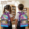 thumbnail image 4 of SEANATIVE Clear PVC Backpack for Kids Boys Girls Transparent Bookbag See Through School Daypack Middle High School Backpacks Rucksack Schoolbag, Cartoon Dog Paint Palette Print Violet, 4 of 7