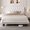 White, variant on Virans Velvet Full Size Platform Bed Frame with Tufted Button Headboard,Upholstered Bed with Wood Slat Support,No Box Spring,Noise Free,Easy Assembly, White