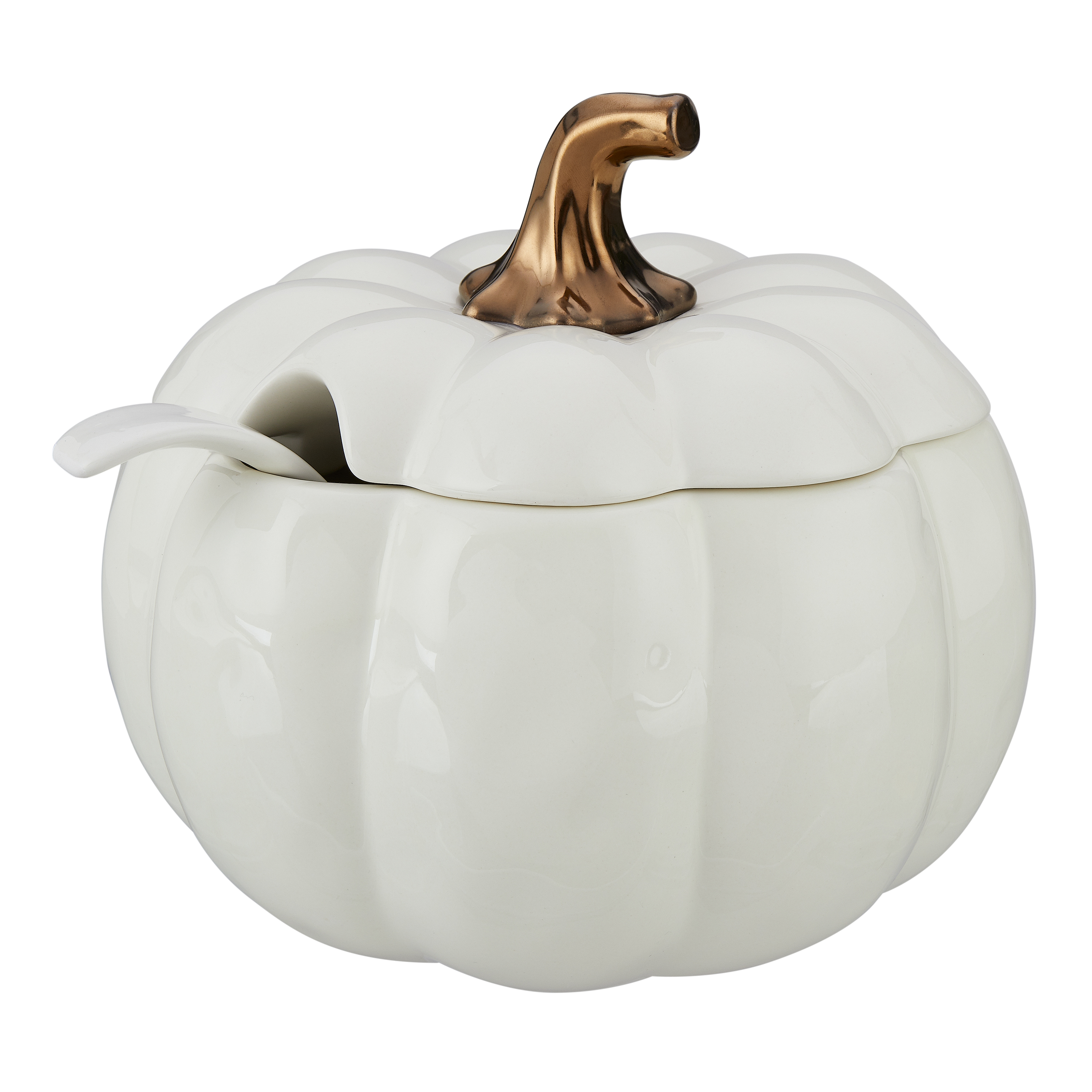 Better Homes & Gardens Pumpkin Soup Tureen Serving Bowl with Ladle - image 4 of 6