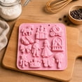 thumbnail image 4 of Silicone Candy Chocolate Mold Blue, Princess Fairytale Shapes Baking Ice Tray For Cake Decoration 1 Pack, 4 of 6