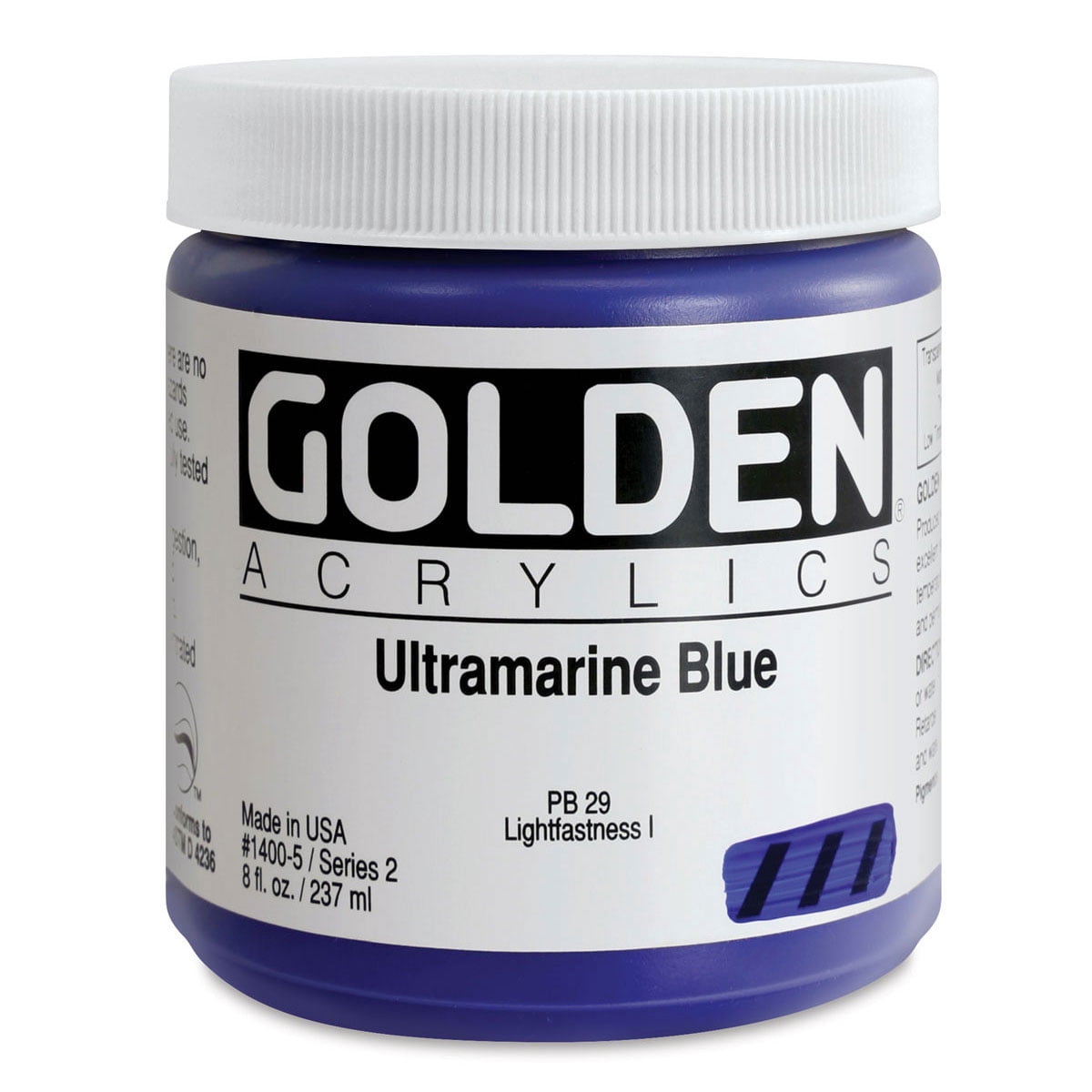 Golden Heavy Body Artist Acrylics - Ultramarine Blue, 8 oz Jar