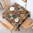 thumbnail image 2 of Pioneer Flower Floral Print Pattern Square Tablecloth, Waterproof Wipeable Spillproof Washable Table Cover for Home Kitchen Party Decor, 60"x60", 2 of 6