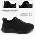 thumbnail image 4 of TEAHOO X STQ Wide Toe Box Walking Shoes Women Extra Wide Width Tennis Sneakers Comfortable Mesh Arch Support Running Athletic Shoe for Orthopedic Plantar Fasciitis Diabetic Bunions All Black 8, 4 of 7