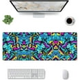 thumbnail image 2 of XL Large Gaming Mouse Pad with Stitched Edges, Psychedelic Graffiti Extended Mousepad with Non-Slip, Long Waterproof Keyboard Pad Mouse Mat for Computer Laptop for Gamer Office Decor, 31.5*11.8 in, 2 of 6