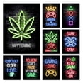 thumbnail image 2 of Imágenes de eslóganes de juegos con efecto neón motivacional, impresiones planas en lienzo, carteles y pinturas para la pared para la decoración de la sala de juegos, regalo para jugadores, 2 of 5
