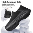 thumbnail image 5 of vibdiv Men's Hands Free Slip on Walking Shoes Lightweight Comfortable Tennis Casual Sneakers zapatos de hombre All Black Size 7.5, 5 of 7