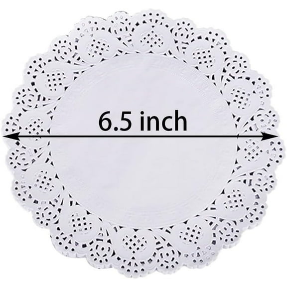 White Round Lace Paper Doilies - 6.5 inch Doilies Decorative Paper,250 PCS