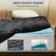 thumbnail image 3 of BEDLORE Memory Foam Mattress Topper Twin, 2" Gel Memory Foam Plus 2" Fluffy Pillow Top Pad for Back Pain, Breathable and Supportive, 3 of 10
