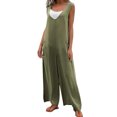 thumbnail image 5 of YWDJ Womens Jumpsuits Casual Dressy With Pockets Casual Sleeveless Summer Fashion Solid Suspender Jumpsuit A Popular Choice for Everyday Wear Going to Work Attending a Casual Event 45-Army Green L, 5 of 8
