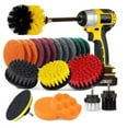 thumbnail image 1 of 22 Piezas Cepillo de Limpieza de Taladro, Kit de Accesorio de Cepillo de Taladro Eléctrico Limpieza Cocina Baño Azulejo Lechada Alfombra de Piso Coche Fregador Parrilla Turbo ER, 1 of 5