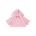 thumbnail image 5 of DPOIS Kids Girls Short Sleeve Hooded Crop Top T-shirt Hip Hop Dance Tops Pink 16, 5 of 7