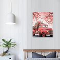 thumbnail image 3 of HOMICOZI Valentines Framed Canvas Wall Art for Living Room Pink Red Truck Rose Wall Decor, Love Heart Branch Leaves White Aesthetic Paintings, Ready to Hang Valentine Day Wall Pictures, 3 of 4
