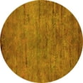 thumbnail image 1 of Ahgly Company Indoor Round Oriental Yellow Industrial Area Rugs, 4' Round, 1 of 4