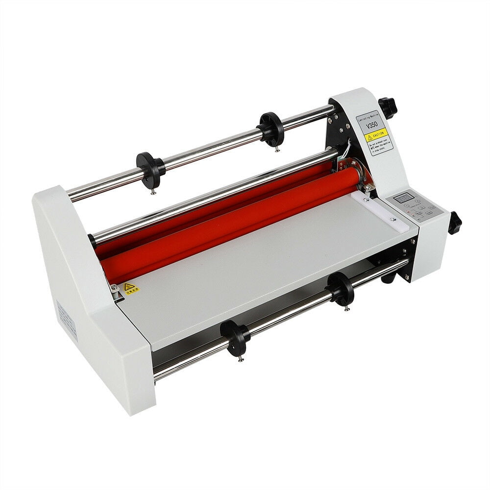 13“ Laminator Machine, Commercial 35cm Four Rollers Hot and Cold Single and Dual Sided Thermal Laminating Machine