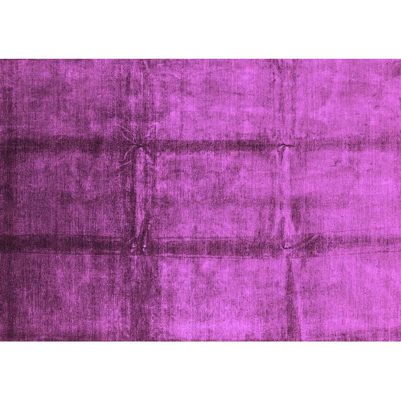 Ahgly Company Indoor Rectangle Oriental Purple Industrial Area Rugs, 7' x 9'