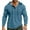 Light Blue, variant on WTOBBY Men's Hooded Button-Up Long Sleeve T-Shirt Casual Three-Button Design, Comfortable Solid Color Top for Daily Wear, Layering, and Cool Weather Outfits,Army Green L