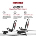 thumbnail image 3 of YAKIMA JayHook J-Cradle Rooftop Kayak Mount, Padded Roof Rack w/ Tie Downs, 3 of 8