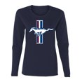 thumbnail image 2 of Wild Bobby Ford Mustang Retro USA Vintage Logo Classic Bar, Cars and Trucks Women Graphic Long Sleeve Tee, 2 of 6