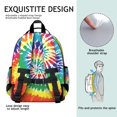 thumbnail image 5 of Colorful Tie Dye Pattern Backpack for School,Cute School Bag,Schoolbag with Adjustable Shoulder Straps & Padded Back,15.25"x11.5"x5.25", 5 of 5