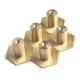 thumbnail image 4 of Paquete de 5 perillas hexagonales de latón manija del pequeña sala manija del cajón muebles de cocina s de pared - 22mm con tornillo de 22 mm con tornillo de perfecl Perillas del gabinete de la puerta, 4 of 8