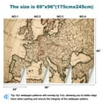 thumbnail image 3 of Peel and Stick Wallpaper Antique old map Modern Art Wall Mural Decor Self Adhesive and Removable 69in x 98in, 3 of 8