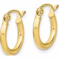 thumbnail image 3 of 10k Polished Hinged Hoop Earrings (13x4.6), 3 of 6