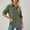 #0208-Army Green, variant on Womens UPF 50+ Sun Protection Roll-Up Sleeve Button Down Shirt with Utility Pockets