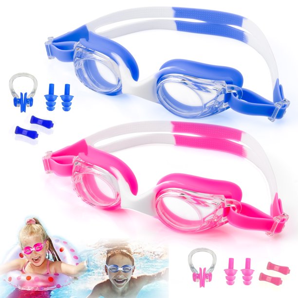 AABV Kids Swim Goggles, 2Pack Swimming Goggles for Children Teens, Anti