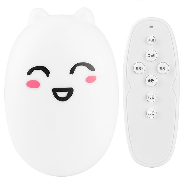 Luz LED Luz nocturna con control remoto Dormitorio Bebé Lámpara para dormir junto a la cama Enchufe chino 220 V Blanco