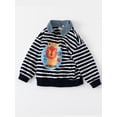 thumbnail image 4 of Boys Cartoon Print Striped Sweater, 4 of 6