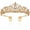 Light Brown, variant on Silver Crystal Tiara Crowns Bride Crystal Crown with Comb Costume Hair Accessories for Women and Girls