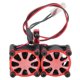 thumbnail image 1 of Adjustable Dual Cooling Fan Motor Radiator Spare Parts for TRX4 1/10 RC Car Red, 1 of 4
