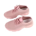 thumbnail image 4 of Zapatillas deportivas elegantes de punto, cómodas, transpirables, clásicas, de moda, para mujeres y niñas, color rosa, talla 38, color rosa, 4 of 15
