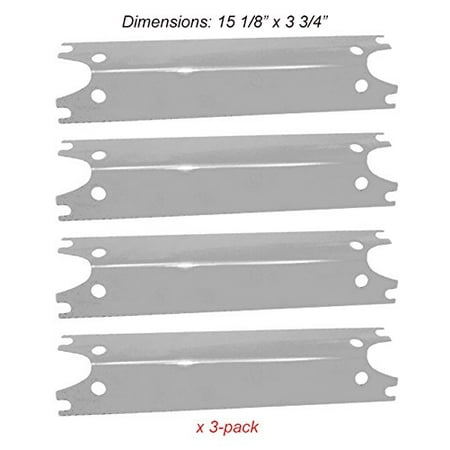 Set of 4 Stainless Steel Heat Plates for Brinkmann Grill Model 810-2410-S and other models