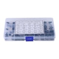 thumbnail image 1 of SHAR 150 Pcs 100V 15 Valeur 0.33nF-470nF Kit d'Assortiment de Condensateurs en Polyester, 1 of 9