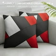 thumbnail image 3 of PIKWEEK   Throw Pillow Covers Modern Abstract Red Stripes Gray Black White Bold Grey Decorative Pillow Cases Home Decor Square Pillowcases, 3 of 5