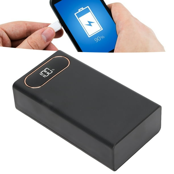 22.5W DIY Power Bank, Fuente de Alimentación MÓVIL USB DUAL LIVIANA FÁCIL DE USAR CAJA DE ALMACENAMIENTO DE BATERÍA 12X18650 Pantalla lcd Portable para teléfono Móvil