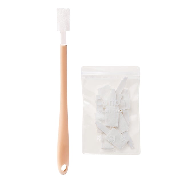 Juego de 30 cepillos desechables para limpiar grietas, cepillos de inodoro desechables y herramientas de limpieza para asientos de inodoro (azul y rosa).