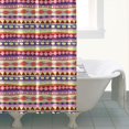 thumbnail image 4 of Pink Striped Geometric Pattern Shower Curtain 84"x72" ,Bathroom Decorative Shower Curtains Set with 12 Hooks,Modern Waterproof Washable Shower Curtain, 4 of 6