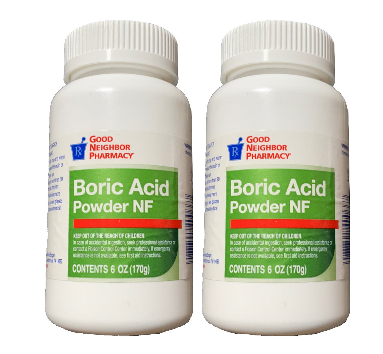 GNP (2Pack) Boric Acid Powder NF 6oz 170g Each Best By 10/31/2023