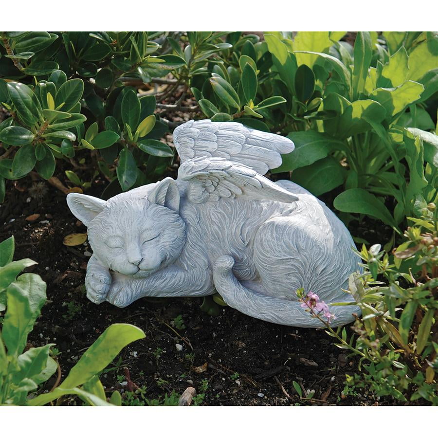 ~❤️~PET MEMORIAL Cherub holding Dog or Cat Angel Statue Ceramic Resin 20cm~❤️~ 