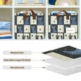 thumbnail image 4 of Yayeee Foldable Storage Basket for Shelves with Handles Set of 2 Waterproof Cloth Bins, Black and Blue Cat, 4 of 7